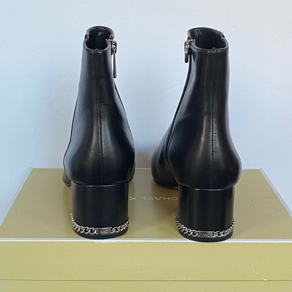 MICHAEL KORS Sabrina Chain Heel Bootie Leather 6.5 - Picture 11 of 11